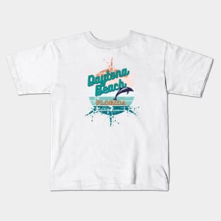 Daytona Beach Florida Exploding Retro Sunset Kids T-Shirt